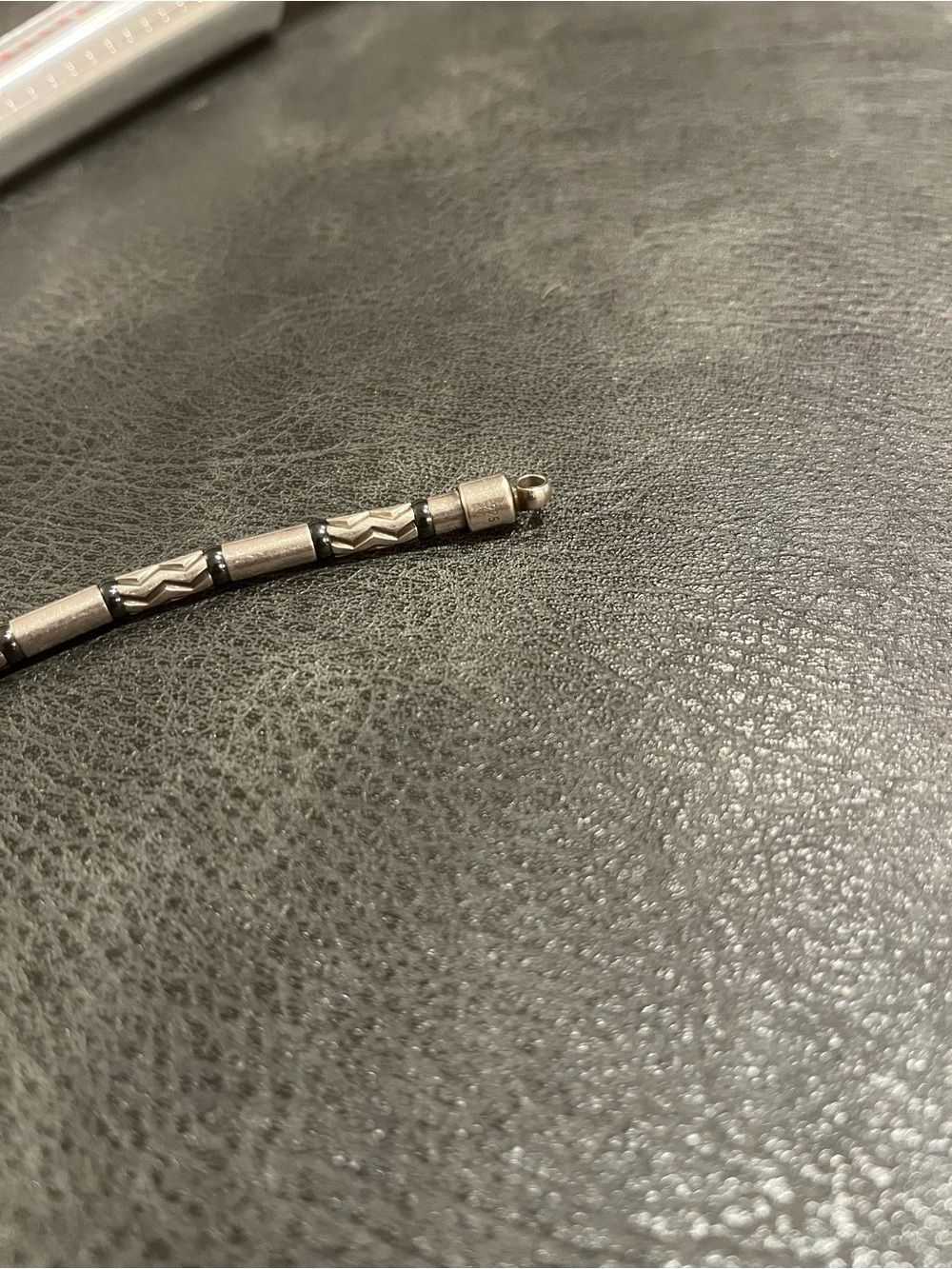 Tiffany & Co 925 Silver Aztec Hematite Zig Zag Bracelet - Picture 3 of 5